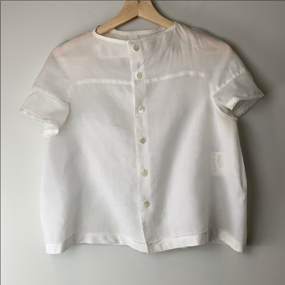 Comme des Garçons Linen White Blouse size Small